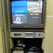 Videokonferenztechnik im Audimax (Foto: RZ)